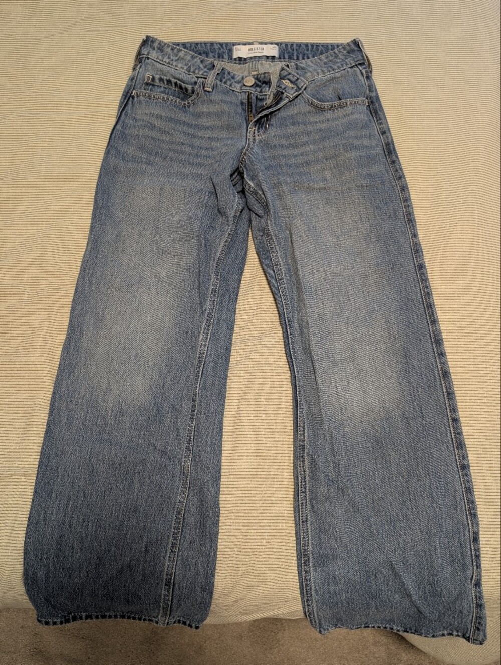 Hollister Light Blue Low Waisted Baggy Jeans